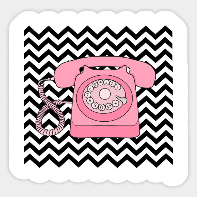 Pink phone Sticker by Jasmwills